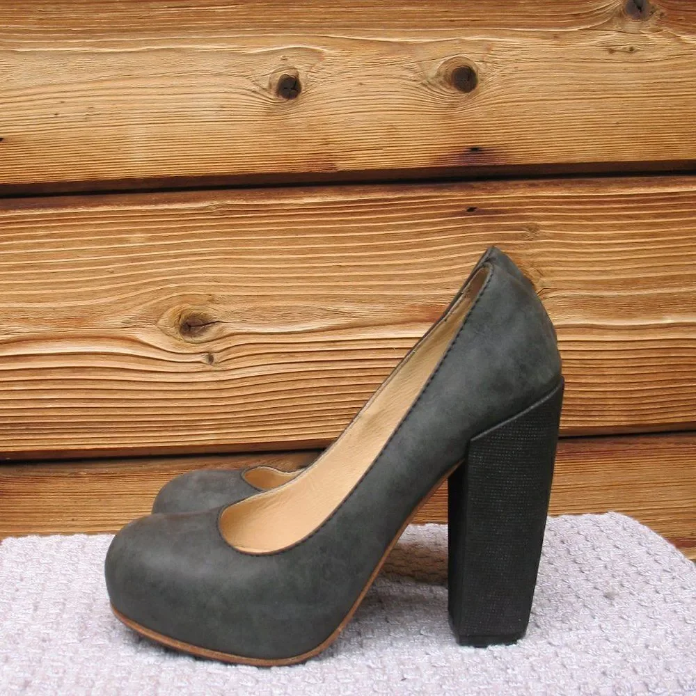 Acne Studios Vega Block Heel Court Shoes Heels